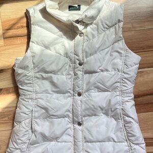 J.Crew White Quilted Puffer Vest